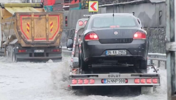 İstanbul – Sarıyer’de yollar göle döndü; sürücüler ilerlemekte güçlük çekti