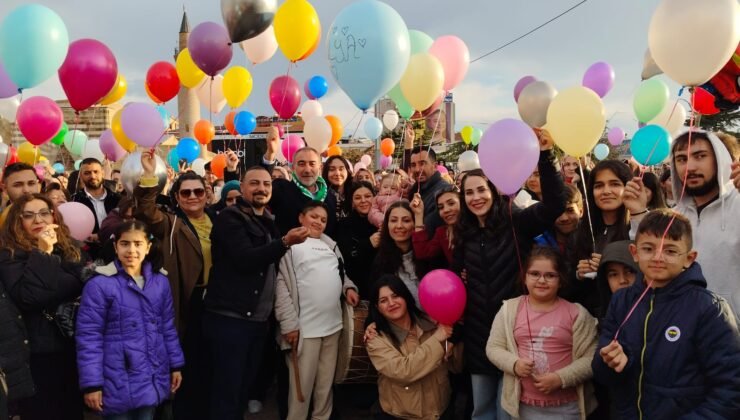 Kampanyası tamamlanan SMA hastası Alya için balonlar gökyüzüne bırakıldı
