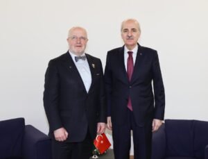 TBMM Başkanı Kurtulmuş, Litvanya Meclis Başkanı Olekas ile Zagreb’de görüştü