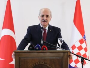 TBMM Başkanı Kurtulmuş, Zagreb Camii ve İslam Merkezi’nde ‘Ayasofya’ temalı sergi açılışında konuştu