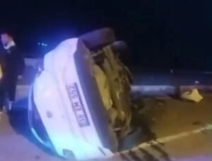 Kayseri’de otomobil devrildi: 1 yaralı