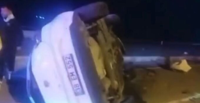 Kayseri’de otomobil devrildi: 1 yaralı