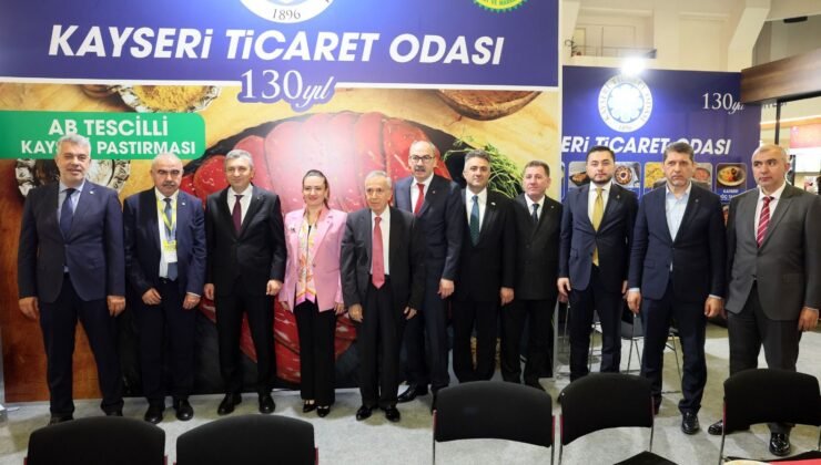 Kayseri pastırmasının Avrupa zaferi YÖREX’te plaketle taçlandı