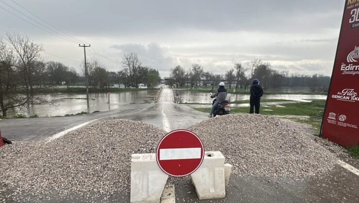 Edirne’de su seviyesi yükselen Tunca ve Meriç’te ‘sarı alarm’ uyarısı devam ediyor