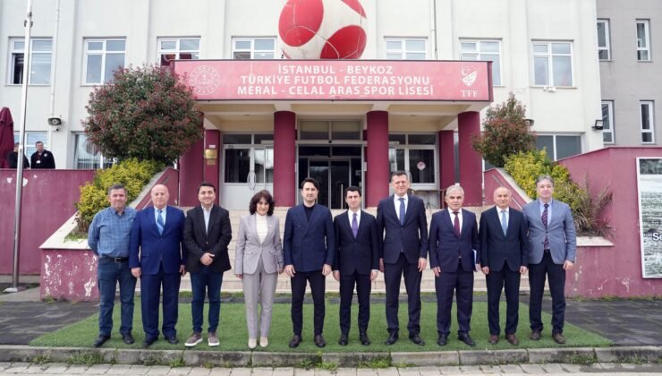 Muhammet Macit, Yusuf Yerkel ve Emrah Bayraktar, TFF Meral-Celal Aras Spor Lisesi’nde incelemelerde bulundu