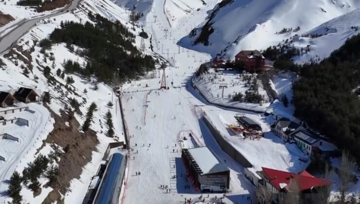 Palandöken’de kayakta ‘bahar sezonu’