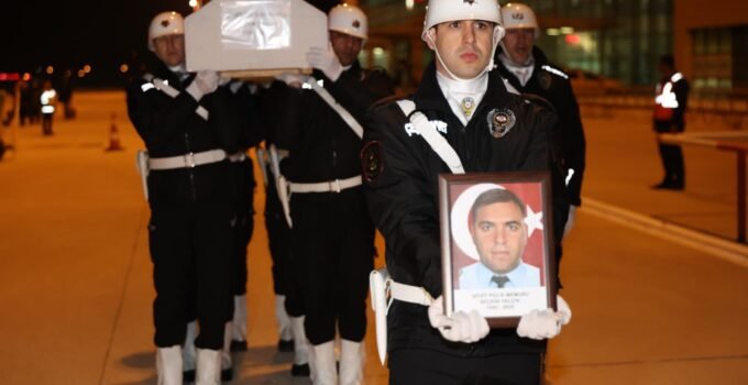 Şehit polis Seçkin Yalçın’ın cenazesi, memleketi Elazığ’a getirildi