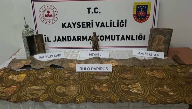 Kayseri’de tarihi eser operasyonu: 1 gözaltı