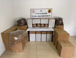Kayseri’de 200 kilo kaçak tütün ele geçirildi