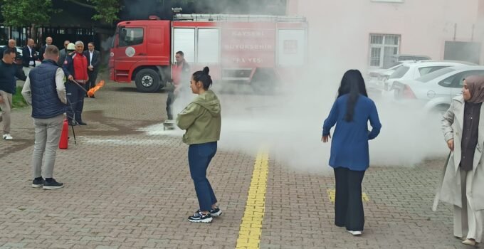 Yahyalı’da Yangın Tatbikatı
