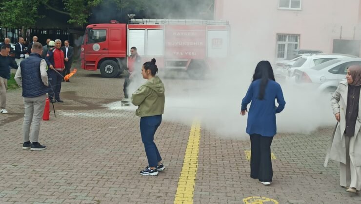 Yahyalı’da Yangın Tatbikatı