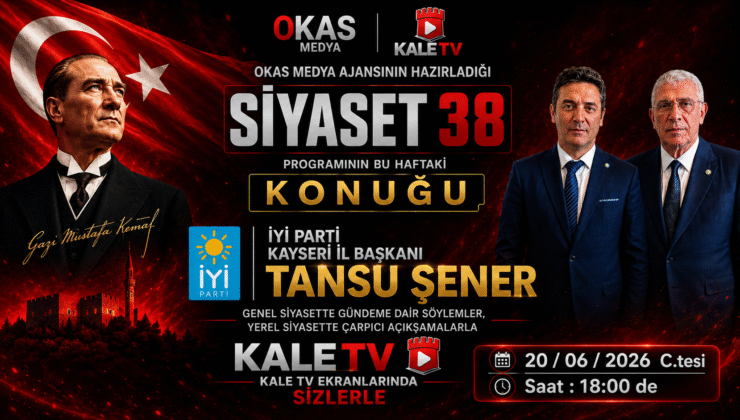 İYİ Parti Kayseri İl Başkanı Tansu Şener Akşam 18:00’da Canlı Yayınımızda (Kale TV)