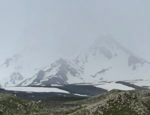 Erciyes Dağı’na Haziran Ayında Kar Yağdı