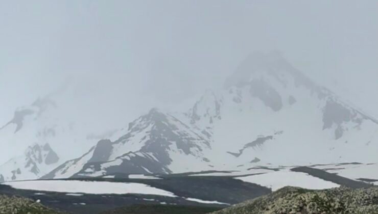 Erciyes Dağı’na Haziran Ayında Kar Yağdı