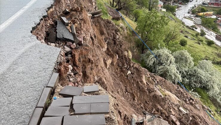 Kayseri’de Şiddetli Yağış Heyelana Neden Oldu