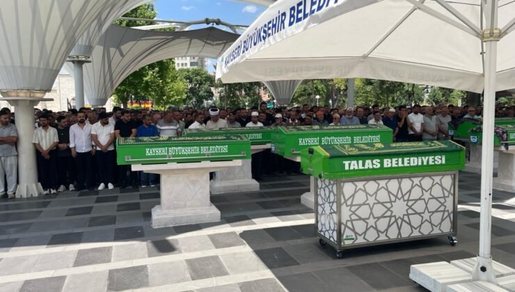 Aksaray’daki kazada yaşamını yitiren aynı aileden 3 kişi Kayseri’de toprağa verildi