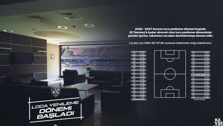 Kayserispor’da loca yenileme dönemi başladı