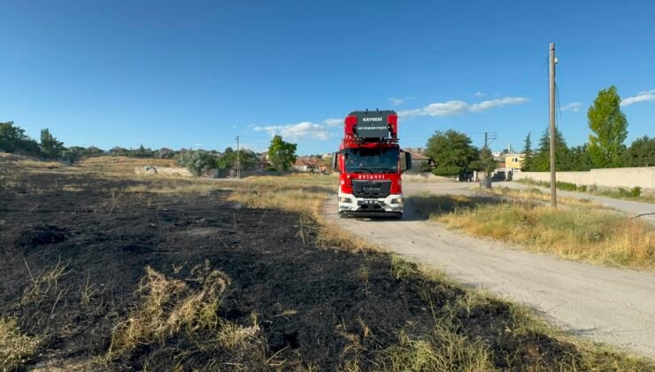 Kayseri’de anız yangını