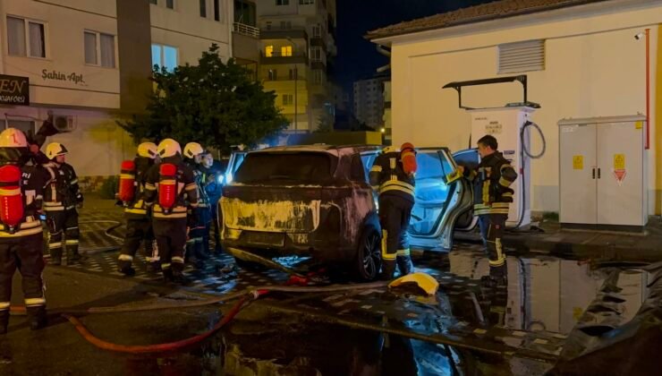 Kayseri’de elektrikli araç yangını