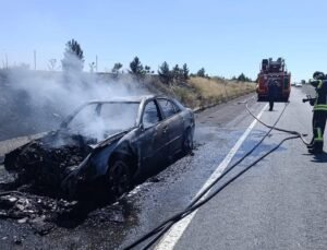 Kayseri’de otomobil yangını