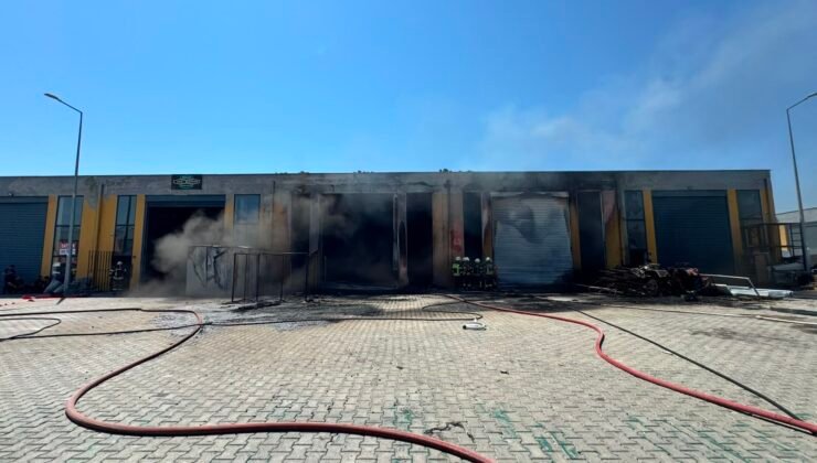 Kayseri’de sünger üretim atölyesinde yangın